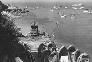 Sea shore in retreat at Oxen Cove, Brixham in June 1990 Sea shore in retreat at Oxen Cove, Brixham in June 1990