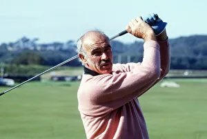 Sean Connery playing golf at St. Andrews golf course, August 1996 Sean Connery playing golf at St. Andrews golf course, August 1996