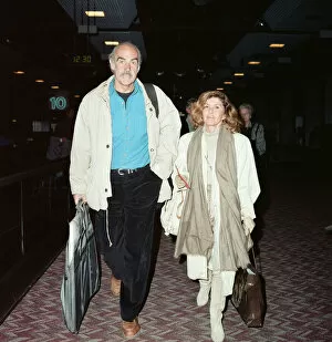 Images Dated 25th January 1989: Sean Connery and his wife Micheline at LAP. 25th January 1989
