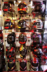 Selection of motorcycle helmets February 1998 Selection of motorcycle helmets February 1998