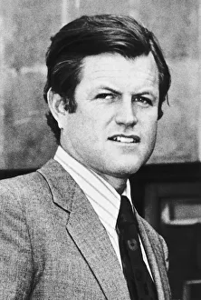 Senator Edward Kennedy at London Heathrow Airport April 17th 1971 Senator Edward Kennedy at London Heathrow Airport April 17th 1971