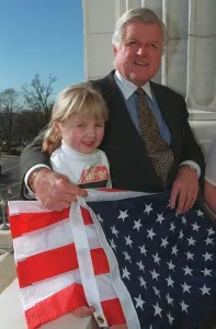 Senator Edward Kennedy presents Catherine Hamill 9 of Belfast Northern Ireland with an Senator Edward Kennedy presents Catherine Hamill 9 of Belfast Northern Ireland with an