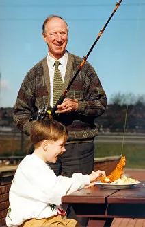 Seven year old Luke Holden joined forces with Jack Charlton at Harry Ramsdens to launch a Seven year old Luke Holden joined forces with Jack Charlton at Harry Ramsdens to launch a