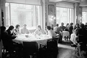 The Sex Pistols punk rock band seen here in the Langans Restaurant in London The Sex Pistols punk rock band seen here in the Langans Restaurant in London