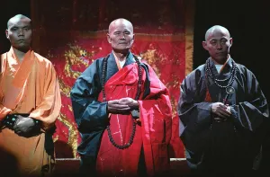 Shaolin Monks of China Albert Hall Abbot Shi Wanheng opens the ceromony Shaolin Monks of China Albert Hall Abbot Shi Wanheng opens the ceromony