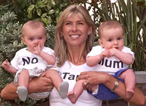 Sharron Davies TV Presenter and Sports woman July 1999 with Eliza Mahoney 8 months Sharron Davies TV Presenter and Sports woman July 1999 with Eliza Mahoney 8 months
