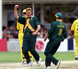 Shaun Pollock South Africa Celebrates Taking The Steve Waugh Australia at the Cricket Shaun Pollock South Africa Celebrates Taking The Steve Waugh Australia at the Cricket