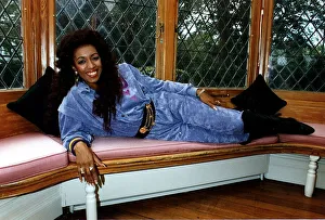 Sheila Ferguson singer lying on window seat Sheila Ferguson singer lying on window seat