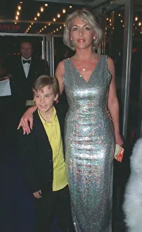 Sheryl Gascoigne TV Presenter with son March 1998 arriving at the film premiere of Sheryl Gascoigne TV Presenter with son March 1998 arriving at the film premiere of