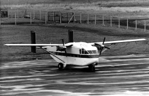 A Shorts Skyvan at Newcastle Airport. 10/01/1990 A Shorts Skyvan at Newcastle Airport. 10/01/1990