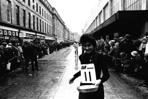 The Shrove Tuesday Jiff Lemon's Pancake Race in Clayton Street The Shrove Tuesday Jiff Lemon's Pancake Race in Clayton Street