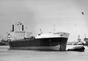 The shuttle tanker Darina seen here being towed to her berth at the Shell oil terminal The shuttle tanker Darina seen here being towed to her berth at the Shell oil terminal