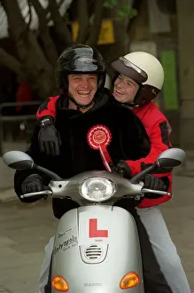 Sid Owen Actor May 98 Eastenders actor sitting on vespa motorbike with eastenders Sid Owen Actor May 98 Eastenders actor sitting on vespa motorbike with eastenders