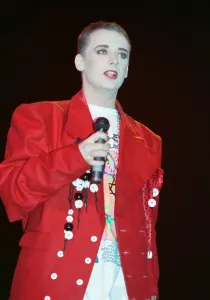 Singer Boy George performing in concert. 14th December 1988 Singer Boy George performing in concert. 14th December 1988