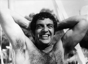 Singer Frankie Vaughan having a good time on holiday. August 1970 P009599 Singer Frankie Vaughan having a good time on holiday. August 1970 P009599