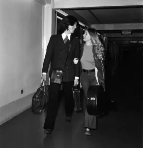 Singer Mary Hopkin and her record producer husband Tony Visconti seen here leaving Singer Mary Hopkin and her record producer husband Tony Visconti seen here leaving