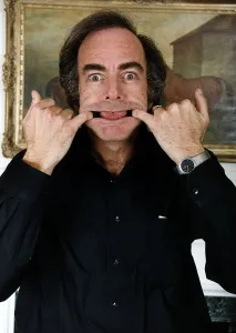 Singer Neil Diamond clowns for the camera during a tour of the UK Singer Neil Diamond clowns for the camera during a tour of the UK