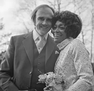 Singer Salena Jones seen here on her wedding day to 33 year old Pat Rogers at Southampton Singer Salena Jones seen here on her wedding day to 33 year old Pat Rogers at Southampton