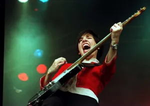 Singer Sharleen Spiteri of the group Texas singing at T in the Park at Balado airfield Singer Sharleen Spiteri of the group Texas singing at T in the Park at Balado airfield
