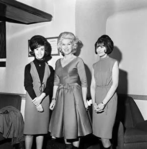 Singers, left to right, Helen Shapiro, Jane Morgan and Linda Lane at a recording of Singers, left to right, Helen Shapiro, Jane Morgan and Linda Lane at a recording of