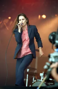 Siobhan Fahey singer with Shakespear Sister pop group on stage at T in the Park Siobhan Fahey singer with Shakespear Sister pop group on stage at T in the Park