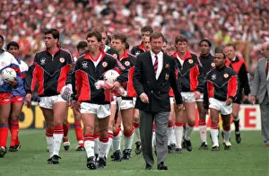 Images Dated 13th May 1990: Sir Alex Ferguson leads Manchester United on to the pitch - FA Cup against Crystal Palace