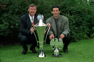 Sir Alex Ferguson and Ryan Giggs with the Barclays Premiership Trophy - May 1993 Sir Alex Ferguson and Ryan Giggs with the Barclays Premiership Trophy - May 1993