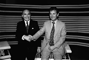 00236 Collection: Sir Alf Ramsey former England manager June 1974 shakes hands with Brian Clough at
