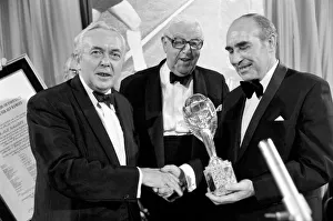 Sir Alf Ramsey with Prime Minister Harold Wilson at a dinner to celebrate the 8th Sir Alf Ramsey with Prime Minister Harold Wilson at a dinner to celebrate the 8th
