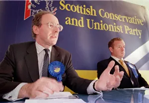 Sir Malcolm Rifkind 14th September 1999 at Conservative Party press conference for Sir Malcolm Rifkind 14th September 1999 at Conservative Party press conference for
