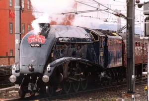 The Sir Nigel Gresley at Newcastle Central Station on 29th April 1995 The Sir Nigel Gresley at Newcastle Central Station on 29th April 1995