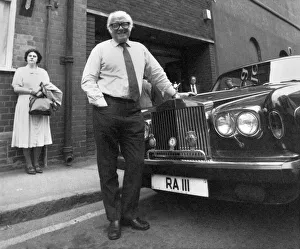 Sir Richard Attenborough leans on the bonnet of a Rolls Royce car Sir Richard Attenborough leans on the bonnet of a Rolls Royce car
