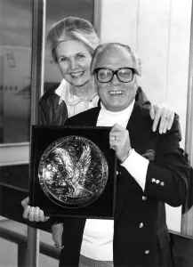 Sir Richard Attenborough and his wife arrived at Heathrow from Los Angeles on Monday Sir Richard Attenborough and his wife arrived at Heathrow from Los Angeles on Monday