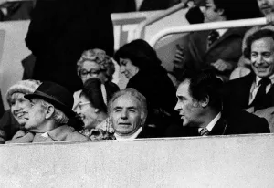 Sir Stanley Matthews was in the Stoke stand for the match with Fulham Sir Stanley Matthews was in the Stoke stand for the match with Fulham