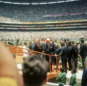 Sir Stanley Rous and President of Mexico take their seats for Mexico v Sir Stanley Rous and President of Mexico take their seats for Mexico v