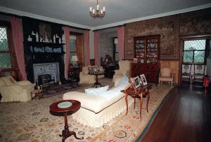 Sitting room in Glamis Castle where the Queen Mother was born Sitting room in Glamis Castle where the Queen Mother was born