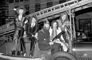 The Slade pop group on fire engine. L to R Dave Hill, Don Powell, Jimmy Lea, Noddy Holder The Slade pop group on fire engine. L to R Dave Hill, Don Powell, Jimmy Lea, Noddy Holder