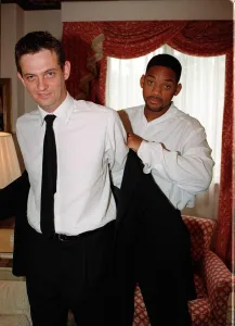 Will Smith actor with Matthew Wright Mirror writer July 1997 in London hotel Will Will Smith actor with Matthew Wright Mirror writer July 1997 in London hotel Will