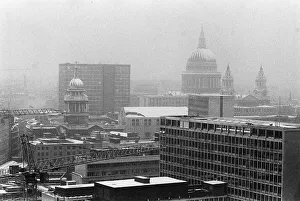 Snow on the roof tops of the City of London December 1981 Snow on the roof tops of the City of London December 1981