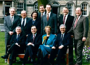 SNP launch, Alex Salmond, Margaret Ewing, Dick Douglas and Andrew Welsh. Circa 1990s SNP launch, Alex Salmond, Margaret Ewing, Dick Douglas and Andrew Welsh. Circa 1990s
