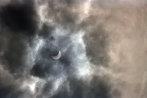 The solar eclipse in Chester. 11th August 1999 The solar eclipse in Chester. 11th August 1999