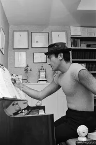 Songwriter and composer Lionel Bart in his flat in South Kensington Songwriter and composer Lionel Bart in his flat in South Kensington