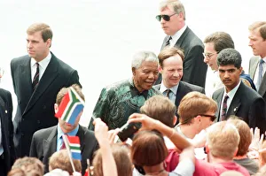 South African President Nelson Mandela and Prince Andrew the Duke of York seen here South African President Nelson Mandela and Prince Andrew the Duke of York seen here