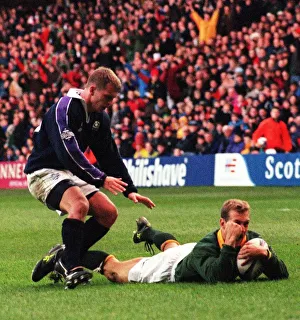 South Africas First Try November 1998 Over Goes Stefan Terblanche To His Delight South Africas First Try November 1998 Over Goes Stefan Terblanche To His Delight
