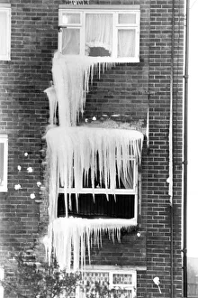 Some spectacular icicles hanging from windows in a block of flats in Wiltshire Gardens Some spectacular icicles hanging from windows in a block of flats in Wiltshire Gardens