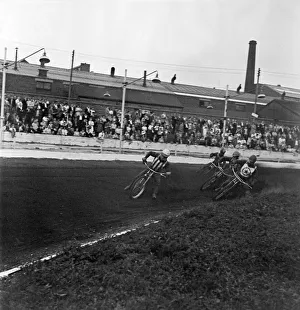 Speedway at stoke, motorsport. June 1960 M4380-009 Speedway at stoke, motorsport. June 1960 M4380-009