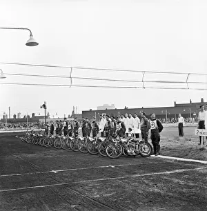Speedway at stoke, motorsport. June 1960 M4380-010 Speedway at stoke, motorsport. June 1960 M4380-010