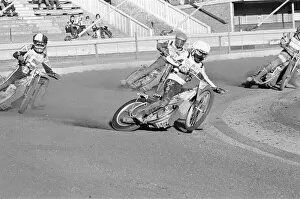 Images Dated 16th September 1979: Speedway, World Team Cup Final, White City Stadium, London, 16th September 1979. Action
