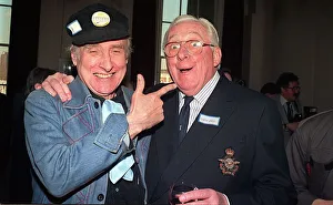 Spike Milligan Actor with Hughie Green at The Imperial War Museum meeting with Spike Milligan Actor with Hughie Green at The Imperial War Museum meeting with