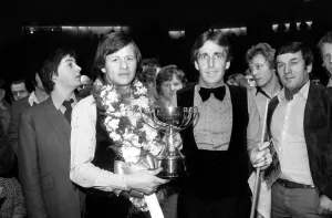 Sport: Benson & Hedges Masters Snooker Championship. Alex Higgins who defeated Terry Sport: Benson & Hedges Masters Snooker Championship. Alex Higgins who defeated Terry